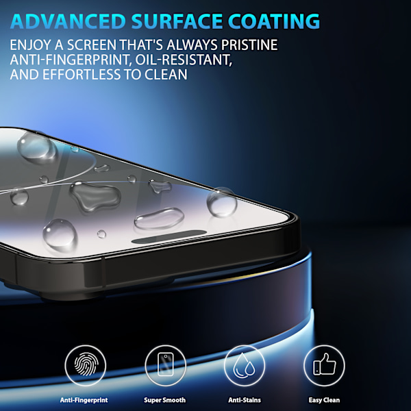 2-Pack ‏‏Iphone 14 Pro Skärmskydd - Härdat Glas 9H - Super kvalitet 3D