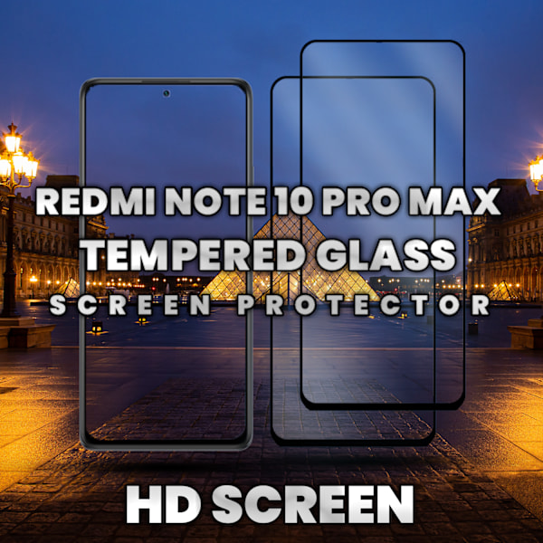 2-Pack Xiaomi Redmi Note 10 Pro Max - Härdat Glas 9H - Super kvalitet 3D