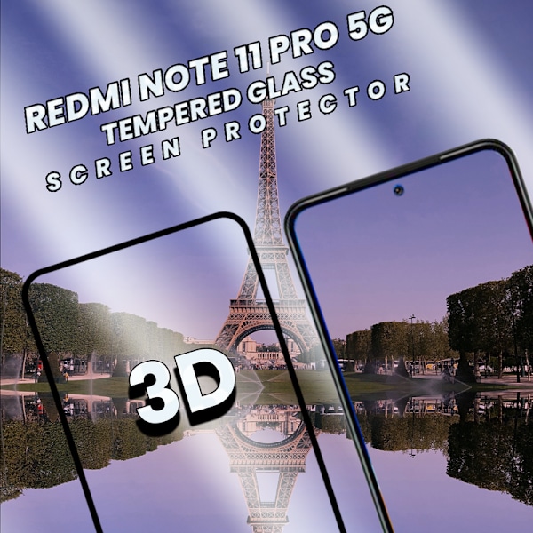 Xiaomi Redmi Note 11 Pro 5G - Härdat glas 9H-Super kvalitet 3D