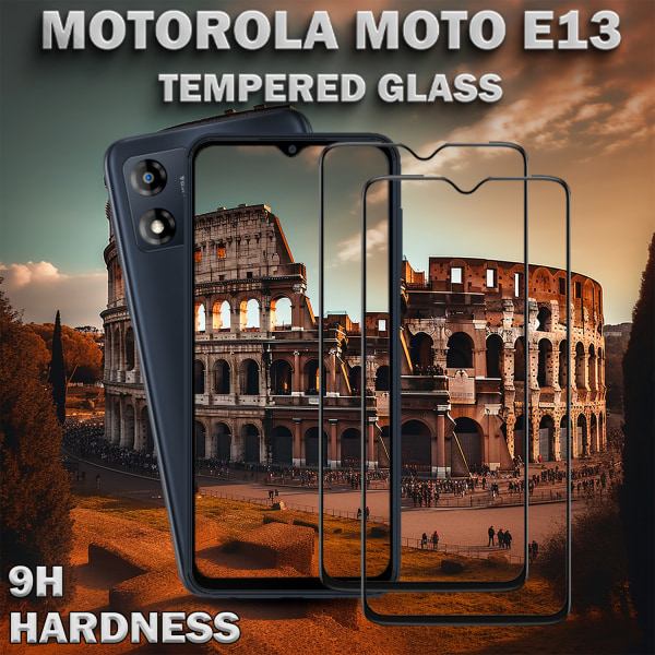 2-Pack MOTOROLA MOTO E13 Skärmskydd - Härdat Glas 9H - Super kvalitet 3D