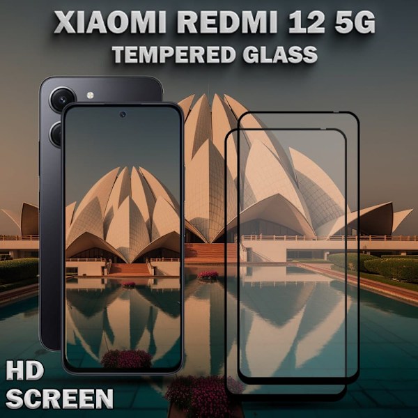 2-Pack XIAOMI REDMI 12 Skærmbeskyttelse - Hærdet Glas 9H - Super kvalitet 3D