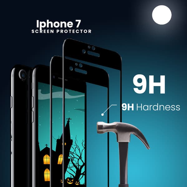 2-Pack IPHONE 7 Näytönsuoja - Karkaistu Lasi 9H - Super laatu 3D