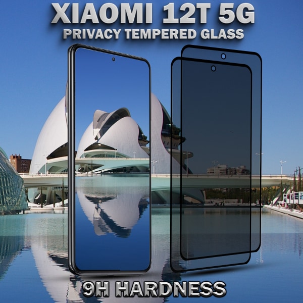 2-Pack Privacy Skärmskydd For Xiaomi 12T (5G) - Härdat Glas 9H - Super Kvalitet 3D