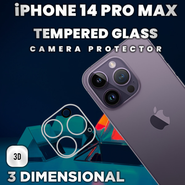 iPhone 14 Pro Max Linsskydd - 9H Härdat Glas- Super 3D Linsskydd