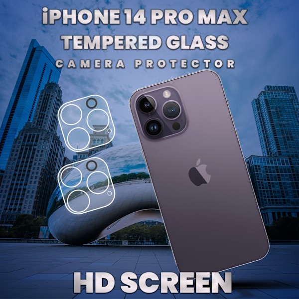 2-Pack iPhone 14 Pro Max Linsskydd - 9H Härdat glas - Super kvalitet 3D Linsskydd
