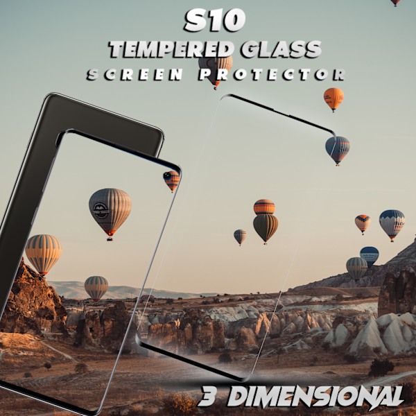 1-Pack Samsung Galaxy S10 Skærmbeskyttelse - Hærdet Glas 9H - Super kvalitet 3D