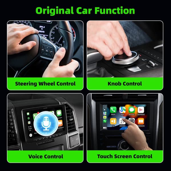 Langaton CarPlay & Android Auto -adapteri 4-in-1 Bluetooth 5.2:lla