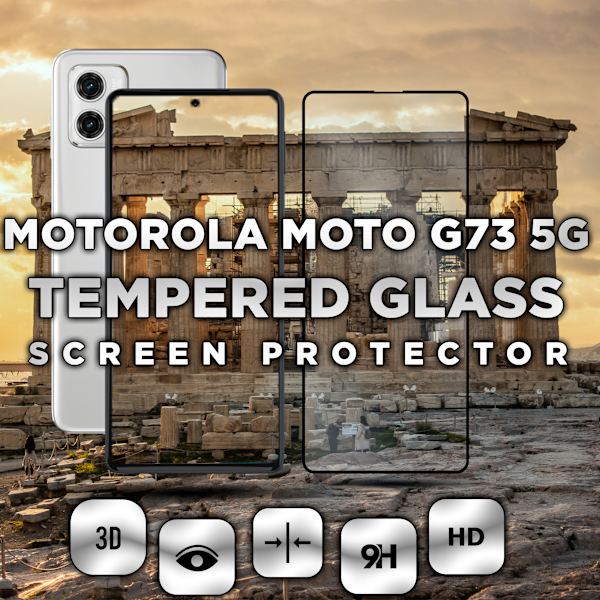 1-Pack MOTOROLA MOTO G73 Näytönsuoja - Karkaistu Lasi 9H - Super laatu 3D