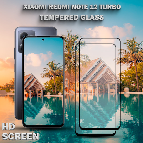 2-Pack Xiaomi Redmi Note 12 Turbo - Härdat Glas 9H-Super kvalitet 3D Skärmskydd