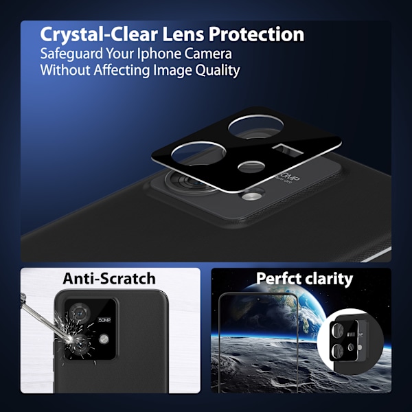 2-Pack Motorola Edge 40 Neo Skærmbeskyttelse & 2-Pack linsebeskyttelse - Hærdet Glas 9H - Super kvalitet 3D