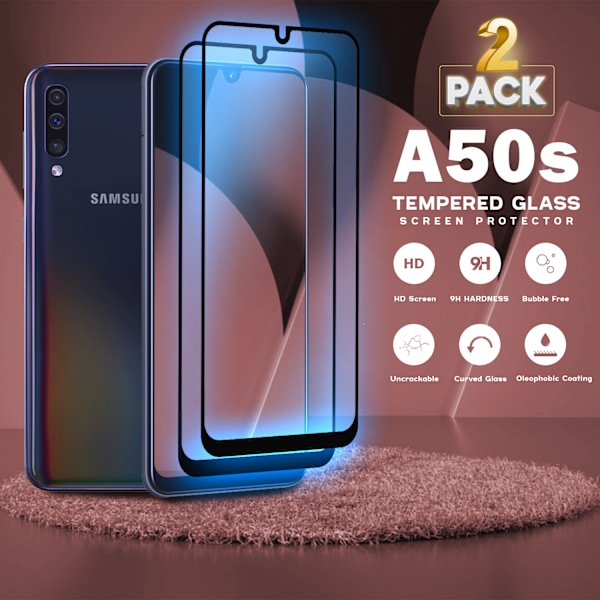 Samsung Galaxy A50s - Härdat Glas 9H - Super kvalitet 3D Skärmskydd