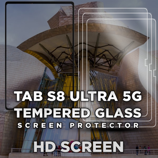 3-Pack Samsung Galaxy Tab S8 Ultra 5G - Härdat Glas 9H - Super Kvalitet Skärmskydd