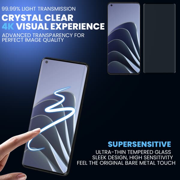 2-Pack ONEPLUS 10 PRO Skærmbeskyttelse - Hærdet Glas 9H - Super kvalitet 3D