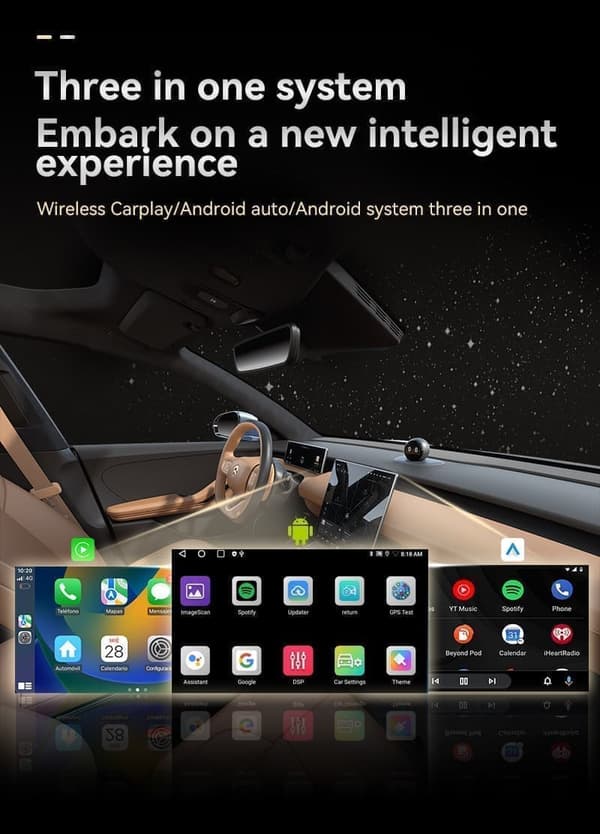 Langaton CarPlay & Android Auto -adapteri USB:llä ja Bluetooth 5.0:lla