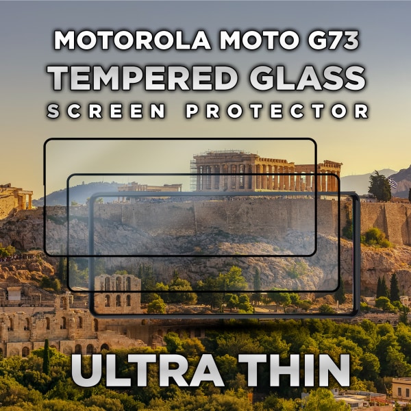 2-Pack Motorola Moto G73 - Härdat Glas 9H -Super kvalitet 3D Skärmskydd