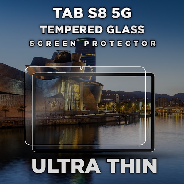 1-Pack SAMSUNG GALAXY TAB S8 Näytönsuoja - Karkaistu Lasi 9H - Super laatu 3D