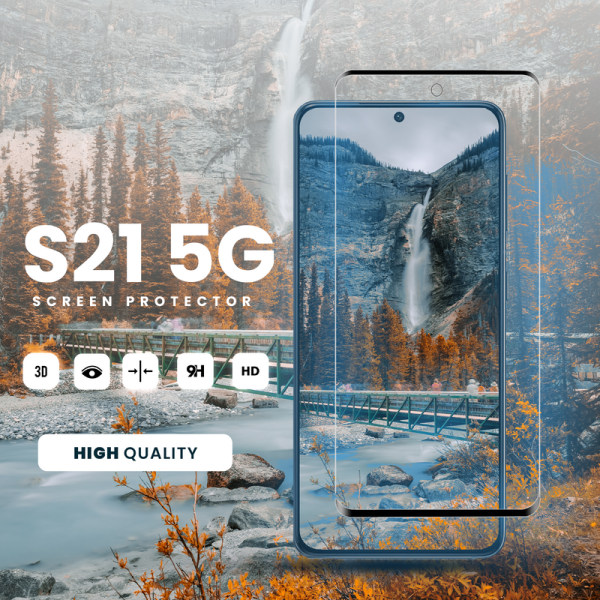 Samsung Galaxy S21 5G - Härdat Glas 9H - Super Kvalitet 3D
