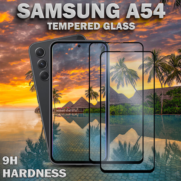 2-Pack SAMSUNG GALAXY A54 Näytönsuoja - Karkaistu Lasi 9H - Super laatu 3D
