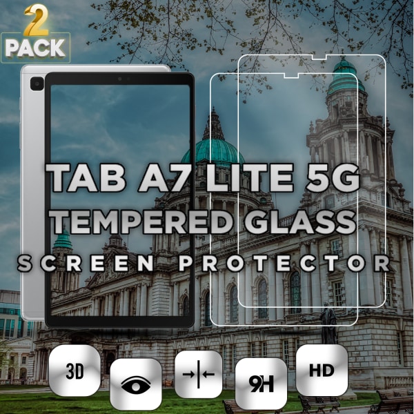 2-Pack Samsung Galaxy Tab A7 Lite 5G - Härdat glas 9H - Super Kvalitet Skärmskydd
