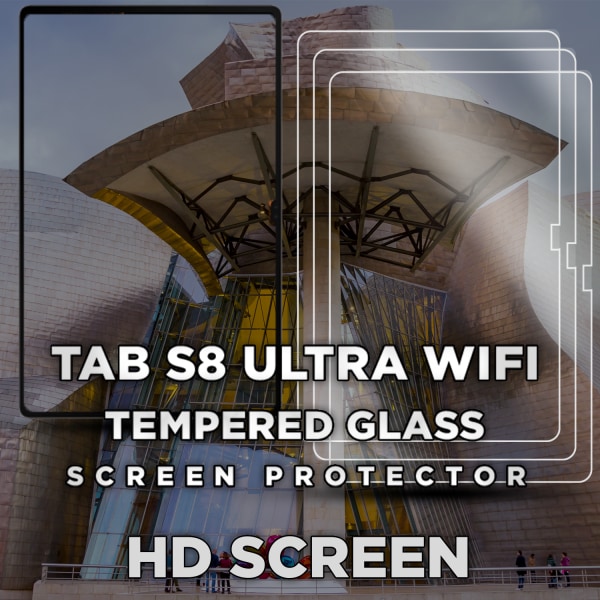 3-Pack Samsung Galaxy Tab S8 Ultra WiFi- Härdat Glas 9H - Super Kvalitet Skärmskydd