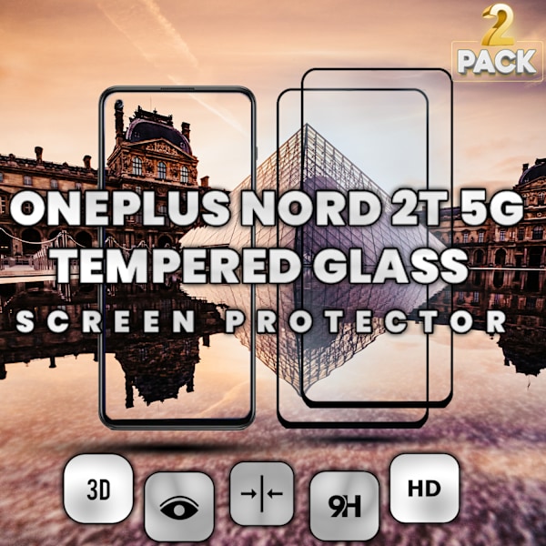 2-Pack ONEPLUS NORD 2T Skærmbeskyttelse - Hærdet Glas 9H - Super kvalitet 3D