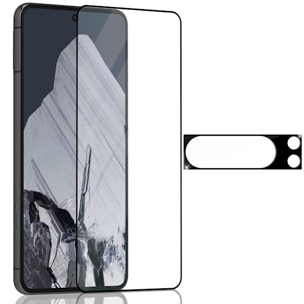 1-Pack GOOGLE PIXEL 8 PRO Skærmbeskyttelse & 1-Pack linsebeskyttelse - Hærdet Glas 9H - Super kvalitet 3D