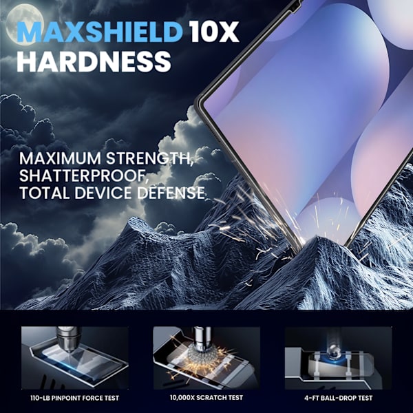 1-Pack SAMSUNG TAB S10 Näytönsuoja - Karkaistu Lasi 9H - Super laatu 3D
