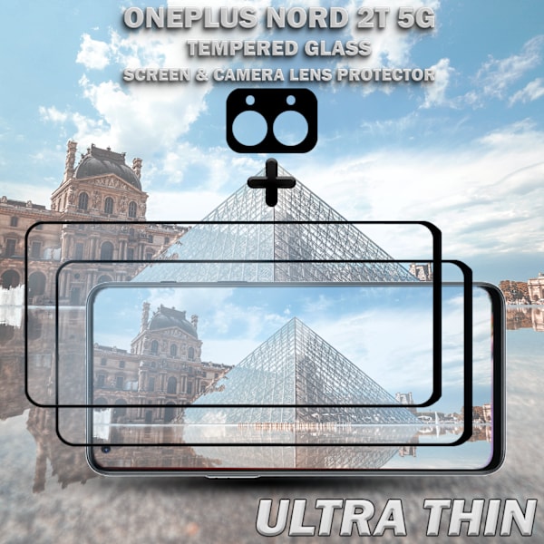 2-Pack ONEPLUS NORD 2T Skærmbeskyttelse & 1-Pack linsebeskyttelse - Hærdet Glas 9H - Super kvalitet 3D