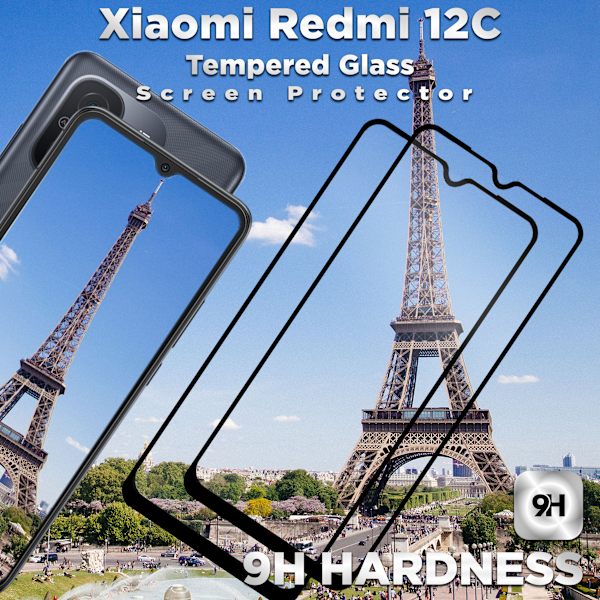 2-Pack Xiaomi Redmi 12C - Härdat Glas 9H - Super kvalitet 3D Skärmskydd