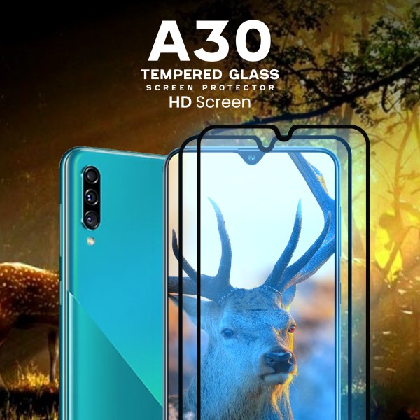 2-PaCK Samsung Galaxy A30 - Härdat Glas 9H-Super Kvalitet 3D