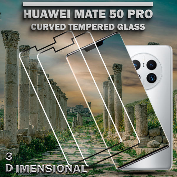 2-Pack Huawei Mate 50 Pro - Härdat Glas 9H – Super kvalitet 3D  Skärmskydd