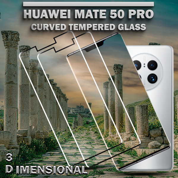 2-Pack HUAWEI MATE 50 PRO Näytönsuoja - Karkaistu Lasi 9H - Super laatu 3D