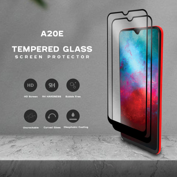 2 Pack Samsung Galaxy A20e - Härdat Glas 9H - Super Kvalitet 3D