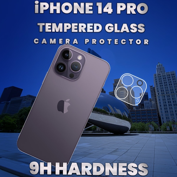 iPhone 14 Pro Linsskydd - 9H Härdat glas - Super kvalitet 3D Linsskydd