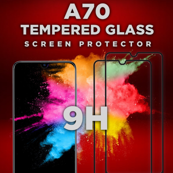 2 Pack Samsung Galaxy A70 - Härdat Glas 9H-Super Kvalitet 3D