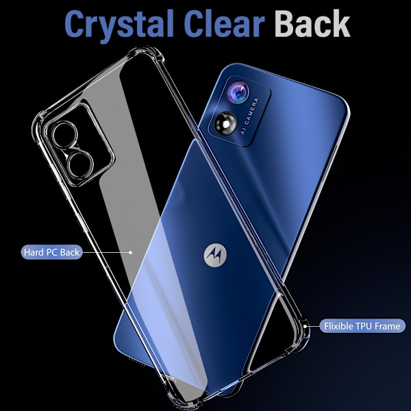 Motorola Moto E13 Transparent Skal - Skydd med Extra Kant