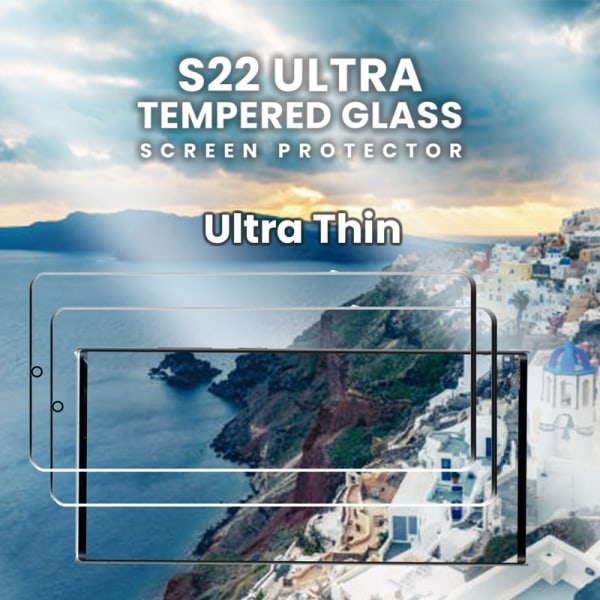 2-Pack SAMSUNG GALAXY S22 ULTRA Skærmbeskyttelse - Hærdet Glas 9H - Super kvalitet 3D