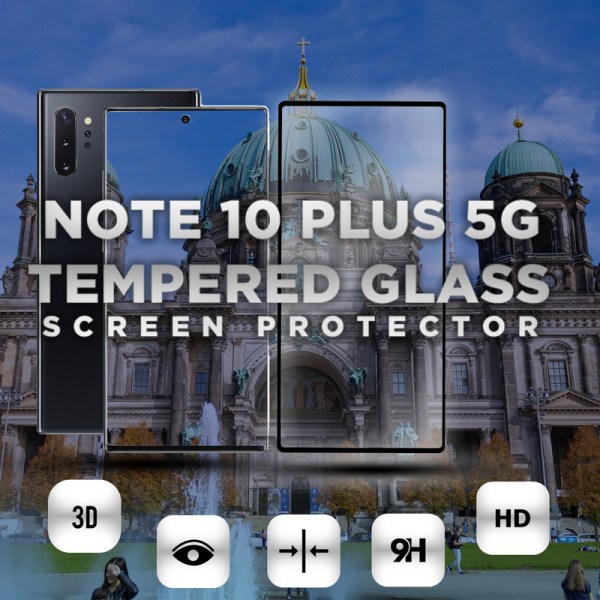 Samsung Note 10 Plus 5G- Härdat glas 9H-Super kvalitet 3D