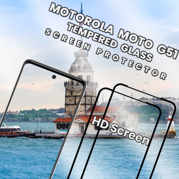 2 PACK Motorola Moto G51 - Härdat Glas 9H -Super kvalitet 3D