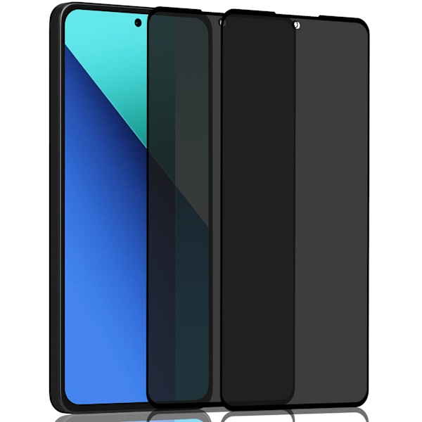2-Pack Xiaomi Redmi Note 13 Pro Privacy Näytönsuoja - Karkaistu Lasi 9H - Super laatu 3D