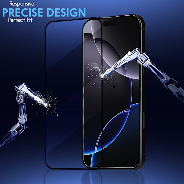 1-Pack Iphone 16 Pro Max Skärmskydd - Härdat Glas 9H - Super kvalitet 3D