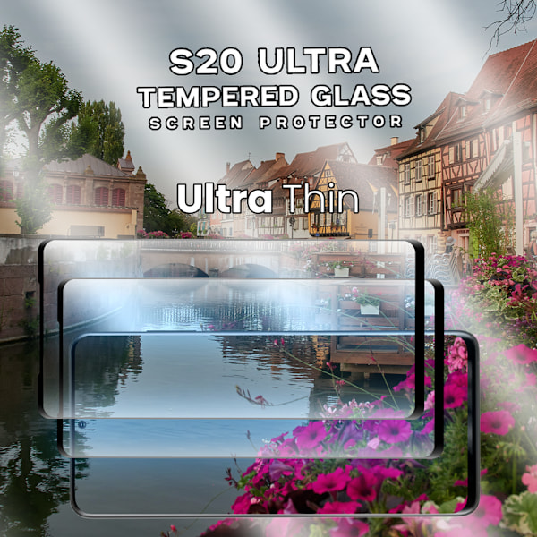 2 Pack Galaxy S20 Ultra - Härdat glas 9H - Super kvalitet 3D