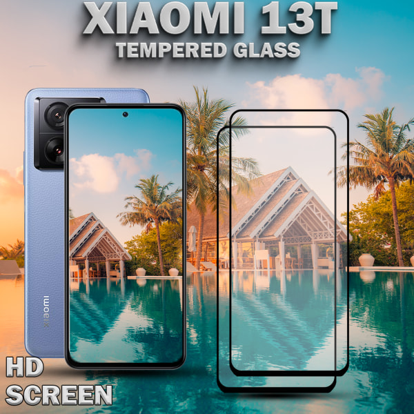 2-pack Xiaomi 13T - Härdat glas 9H - Super kvalitet 3D Skärmskydd