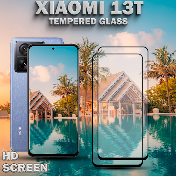 2-Pack XIAOMI 13T Skærmbeskyttelse - Hærdet Glas 9H - Super kvalitet 3D