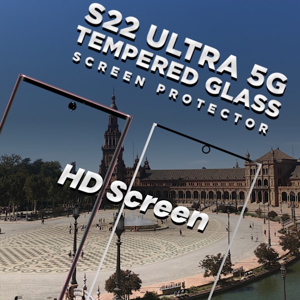 1-Pack SAMSUNG S22 ULTRA Näytönsuoja - Karkaistu Lasi 9H - Super laatu 3D