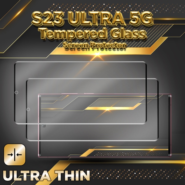 2-Pack Samsung S23 Ultra 5G - 9H Härdat Glass - 3D Super Kvalitet Skärmskydd