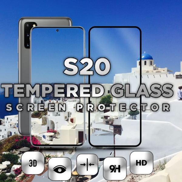 Samsung Galaxy S20 - Härdat glas 9H - Super kvalitet 3D