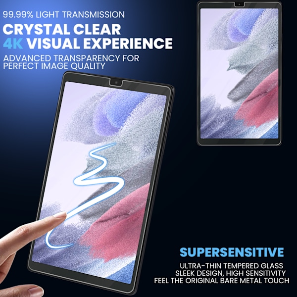 1-Pack SAMSUNG TAB A7 Skærmbeskyttelse - Hærdet Glas 9H - Super kvalitet 3D