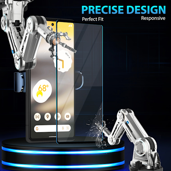 2-Pack Google Pixel 6A Skärmskydd & 1-Pack linsskydd - Härdat Glas 9H - Super kvalitet 3D
