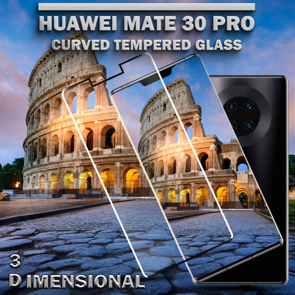 Huawei Mate 30 Pro - Härdat Glas 9H – Super kvalitet 3D  Skärmskydd